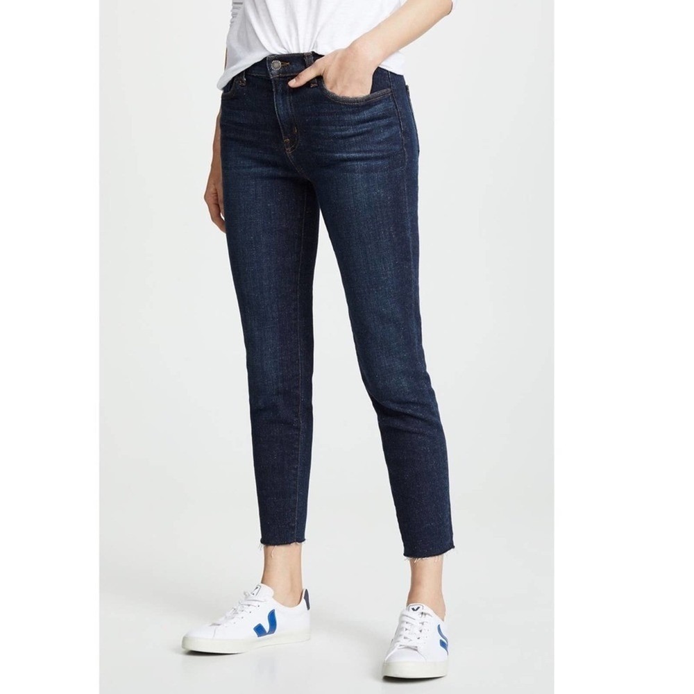 L'AGENCE El Matador Slim Straight Raw Hem‎ Crop Jeans Size 25 Casual